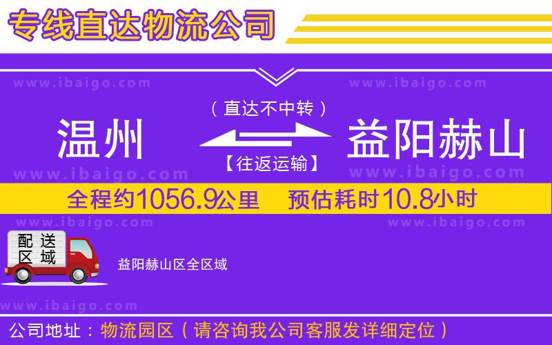 溫州到益陽(yáng)赫山區(qū)貨運(yùn)專(zhuān)線