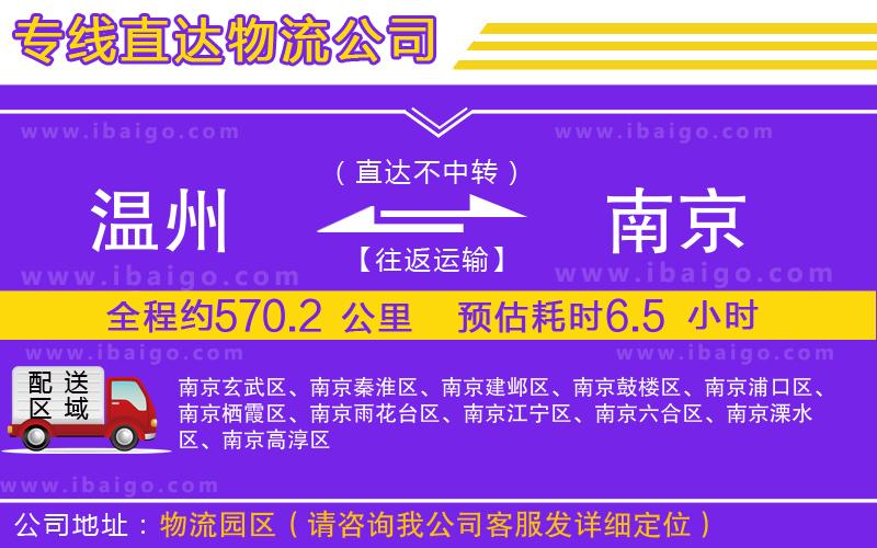 溫州到南京物流專線