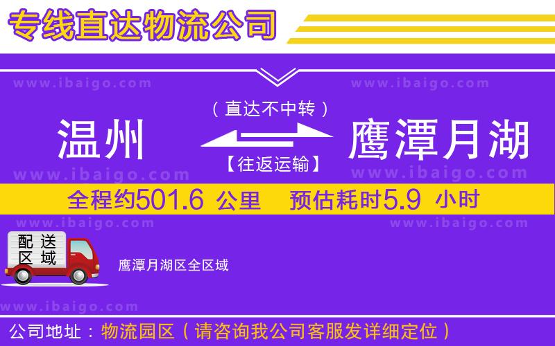 溫州到鷹潭月湖區(qū)貨運專線