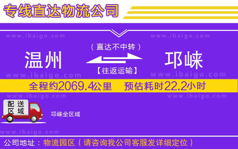 溫州到邛崍物流專(zhuān)線