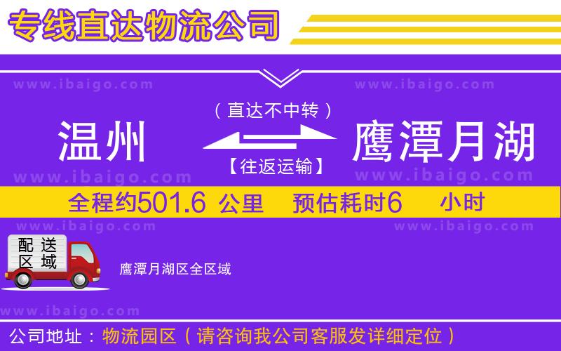 溫州到鷹潭月湖區(qū)物流專線