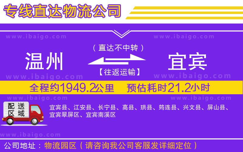 溫州到宜賓物流專(zhuān)線