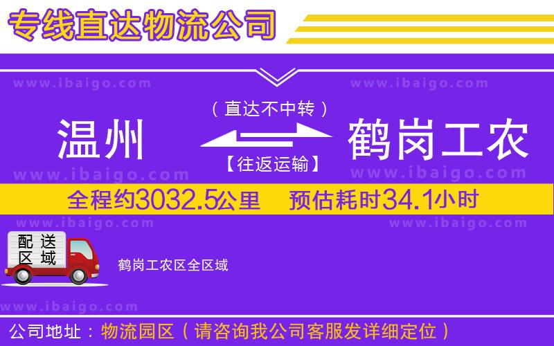 溫州到鶴崗工農(nóng)區(qū)貨運專線